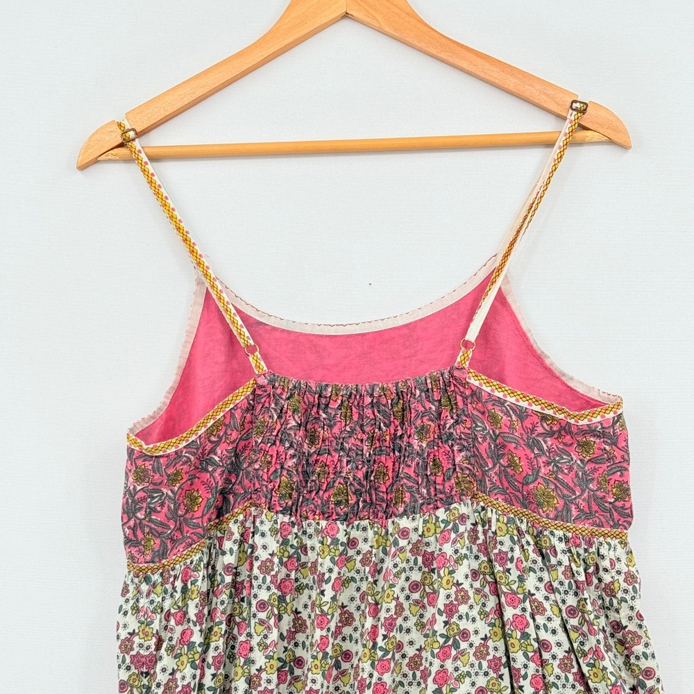 Natural Life Floral Babydoll Dress Womens Medium Pink Boho Cottagecore Peasant - Picture 5 of 8
